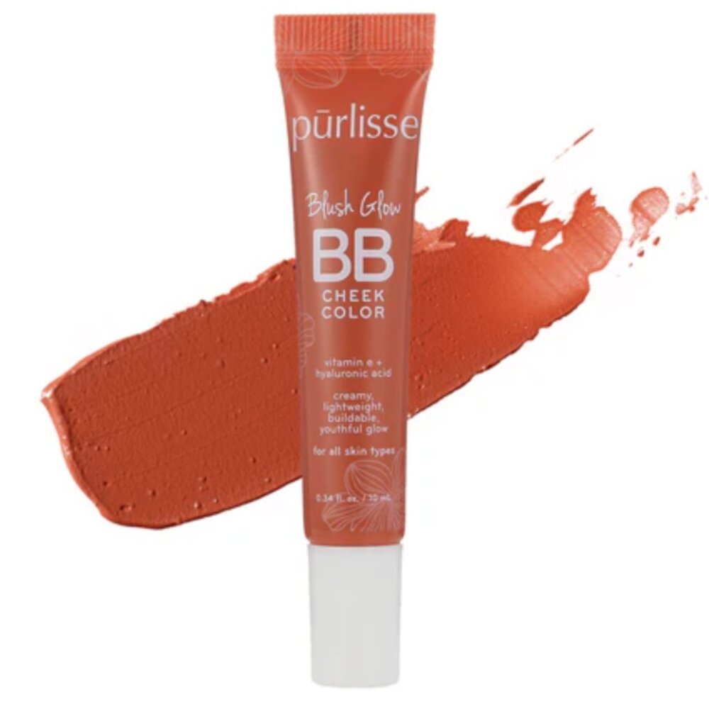🔥3/$30 NIB Purlisse Blush Glow BB Cheek Color Sunset Glow Full Sz Retail $18.00